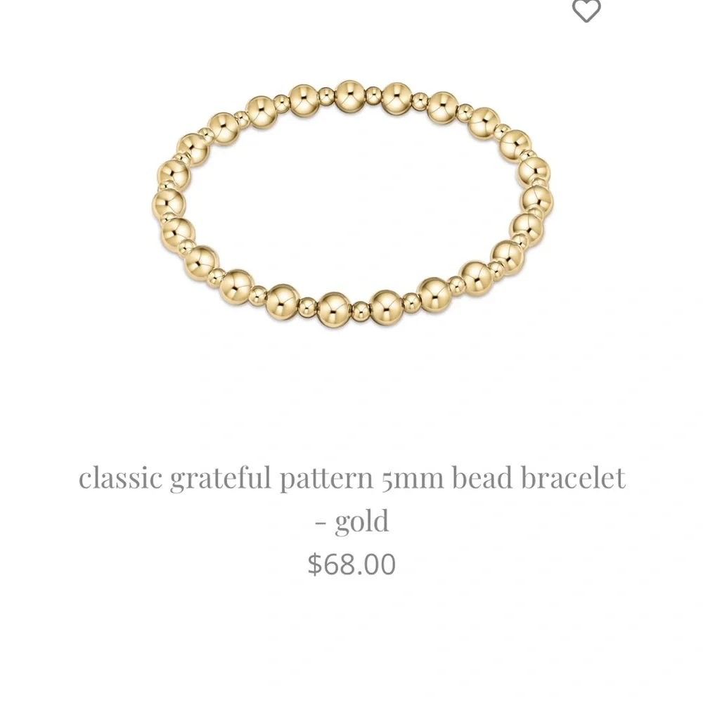 NWT Enewton Classic Grateful Pattern 5mm Bead Bracelet - Picture 1 of 4
